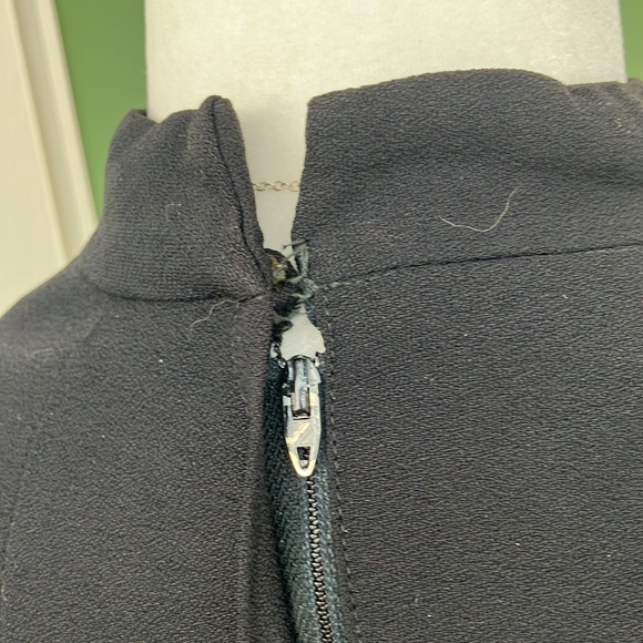 Vintage 60s 70s High Slit Geometric Print Dress - Picture 9 of 11